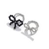 Sweet Cool Wind Metal Ribbon Bow Ring Temperament Pearl Open Ring Bow Rings