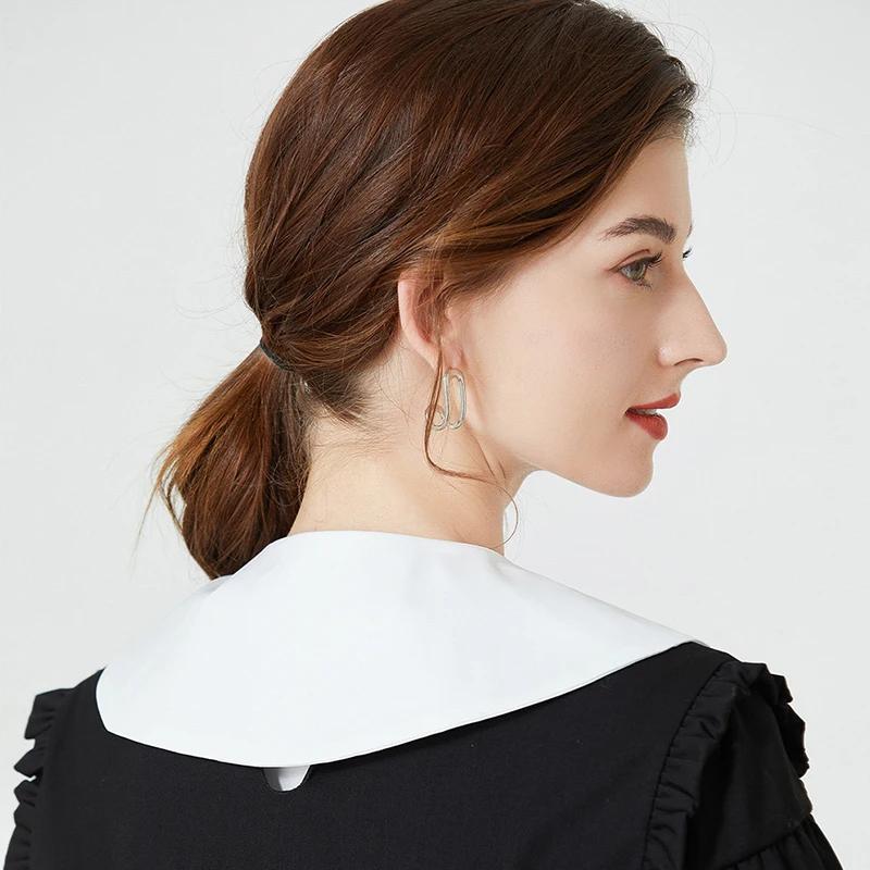 Sweet Doll Removable Lapel Fake Collar Women Front Tie Half Shirt Detachable Collar for Mens Suit Autumn Lapel False Collar