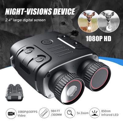 R18 Professionelles 1080p 5x Zoom Digitales Fernglas-Teleskop 300m Infrarot-Nachtsichtgerät für die Jagd-Camping-Videoaufzeichnung