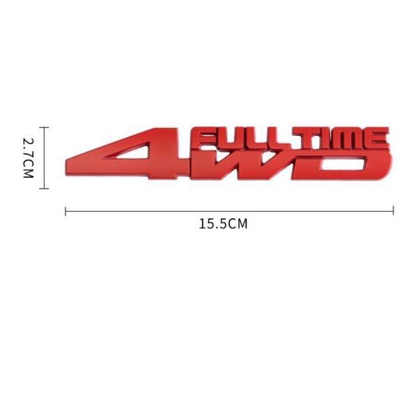 4WD Full Time Car Stickers Decals Rear Trunk Body Emblem Badge