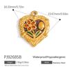 Cross-border Stainless Steel Jewelry Accessories Heart-shaped Flower Pendant Accessories Platedaccessories for Women