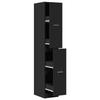 VidaXL Armoire d'apothicaire noir 30x41x174,5 cm bois d'ingénierie, coffre d'apothicaire, meuble d'apothicaire, coffre à 3309628