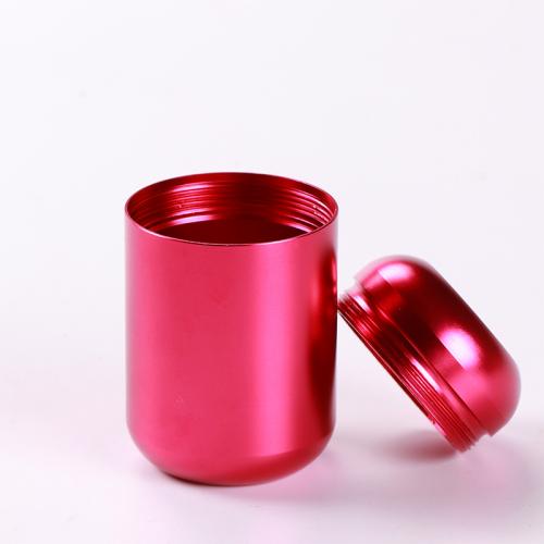Portable Mini Metal Tea Caddy Home Sealed Storage Tank Travel Tea Boxes Tieguanyin Containers Coffee Canister Spices Organizer 4.5x6.8cm 65ml