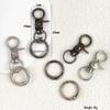Electroplated Zinc Alloy Spring Buckle Keychain - DIY Openable Round Ring Accessory