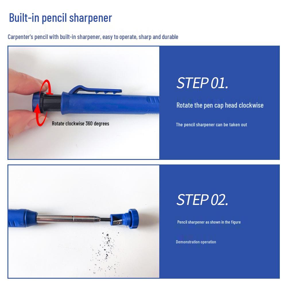 2.8mm Lead Mechanical Graphite Scriber Pencil for Professional Woodworking & Engineering