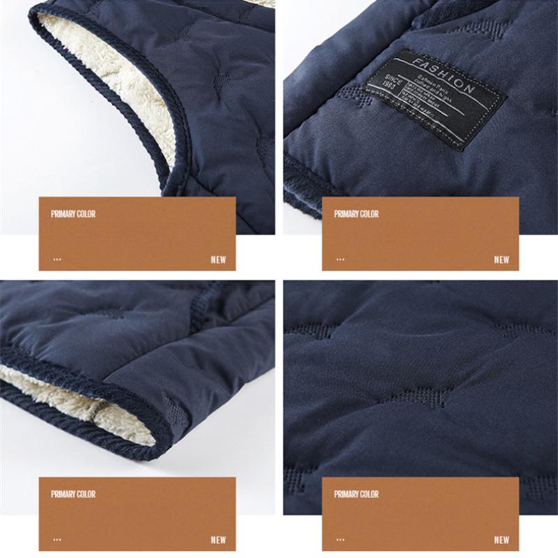 Fashion Waistcoat Men's Autumn and Winter Padded Thickened Cotton Jacket Warm Vest Shoulders Windproof Waterproof Cotton Horse Jacket