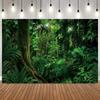 Tropical Forest Jungle Photography Backdrop Rainforest Green Leaves Natural Adventure Camping Birthday Photo Background Props16