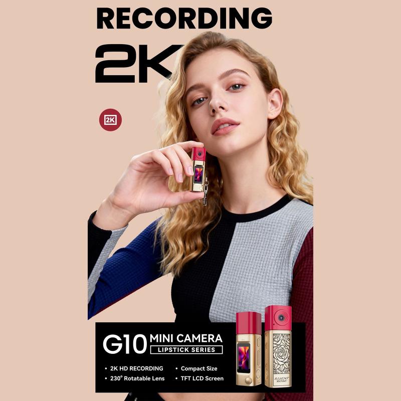 2K HD Tragbarer Sport-Camcorder Daumen Mini Lippenstiftkamera Für Studenten Outdoor-Fotografie Video Lange Akkulaufzeit Schlüsselanhänger
