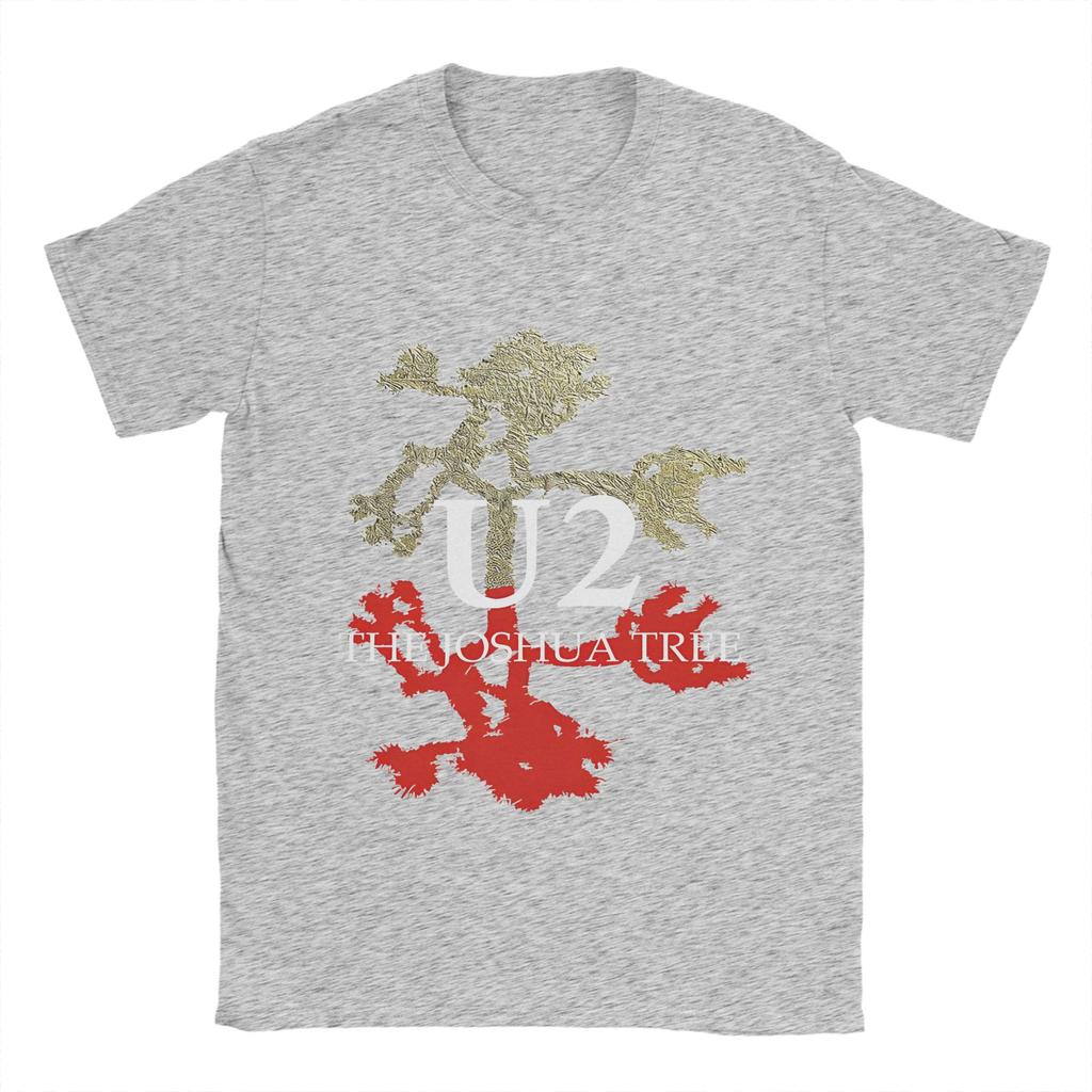 Mens U2 Rock Band T Shirts Pure Cotton Clothing Fashion Short Sleeve Crew Neck Tees Big Size TShirt