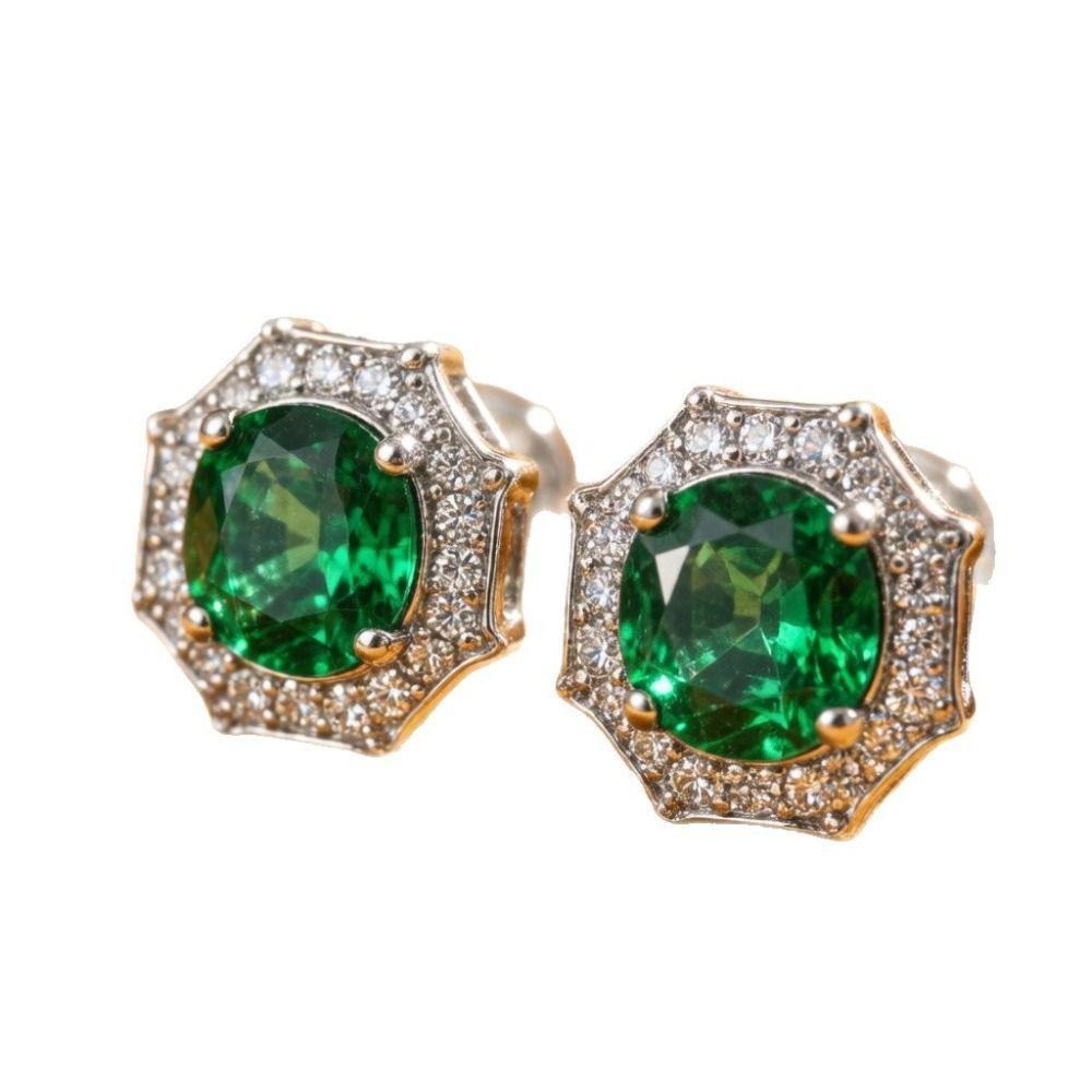 Versatile Design Pink Zircon Stud Earrings Zirconium Rose Petal Earrings Commuting Earrings