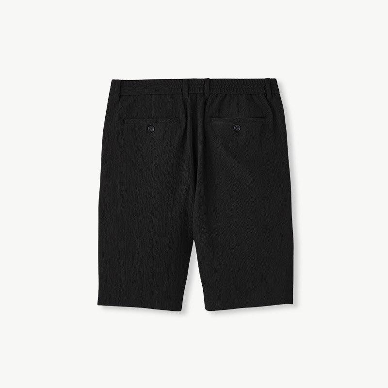 STCO Crease Half Pants Black (Comfort Fit)_Shpvb01Nsb