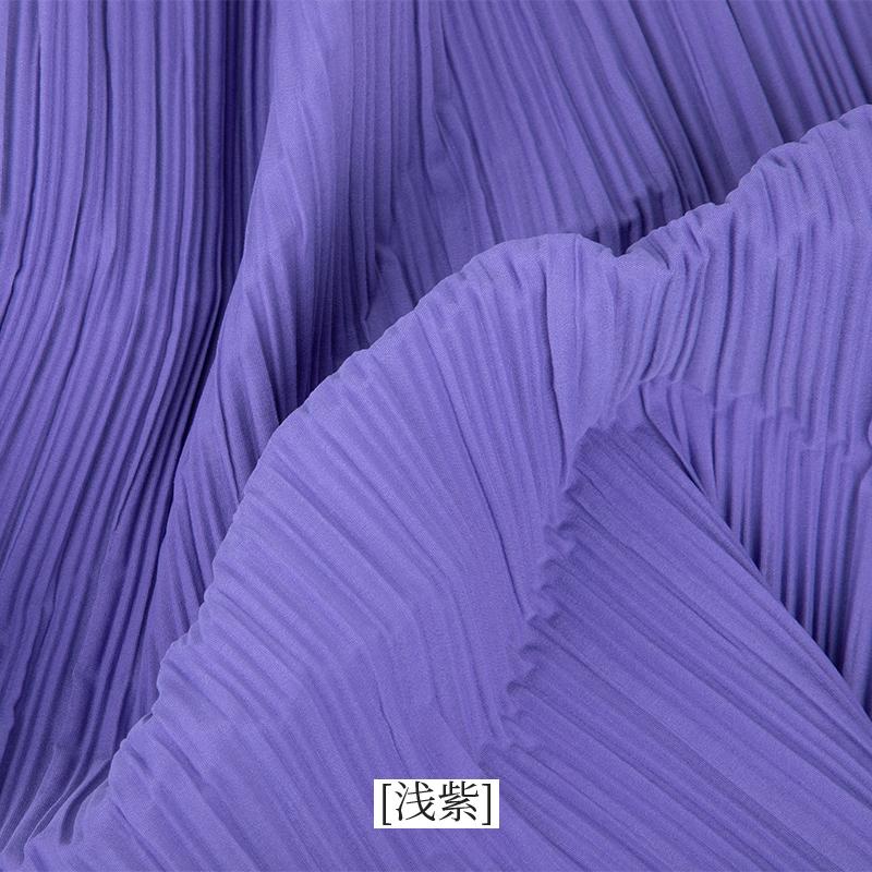 diy sewing wrinkled textile plain black white blue red pleated designer fabric by the meter for dress clothing background cloth