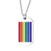 Medaglietta Portachiavi Cane Pride LGBT Arcobaleno Collana Militare Pendente per Uomo Donna Catena in Acciaio Inossidabile Gioielli Regalo BFF