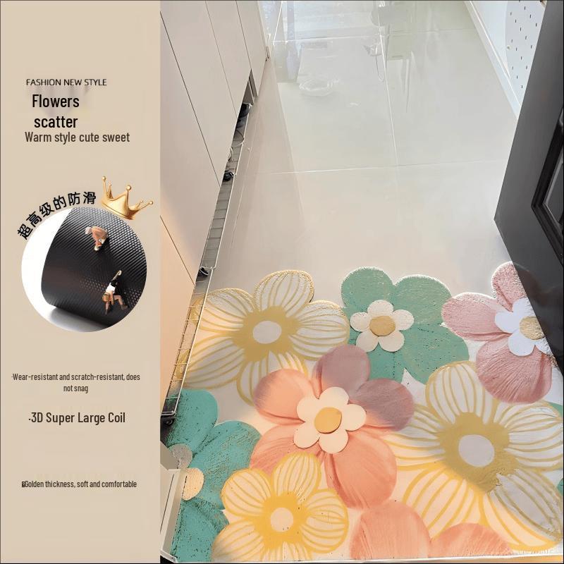 Floral Loop Pile Entrance Mat