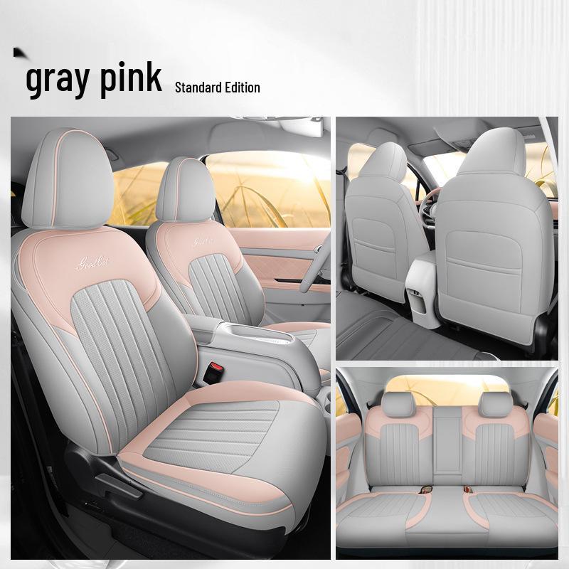 ORA Good Cat GT Universal Leather Car Seat Cover - Cartoon Design, Four Seasons, Full Surround