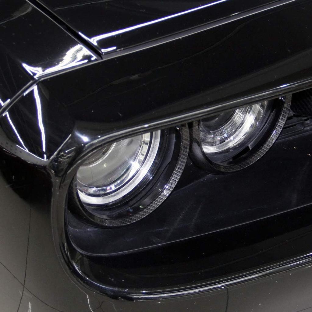 Cache-contour de phare en fibre de carbone pour Dodge Challenger 2015-2023