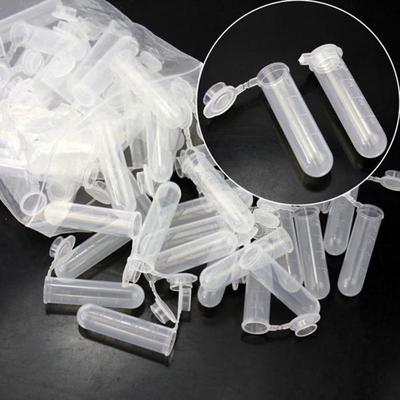 50 Pièces/Lot Flacons en Plastique 5 ml Tube Transparent Polyvalent Contenant de Stockage pour Échantillons Vide Tube Léger en Plastique Facile à Transporter