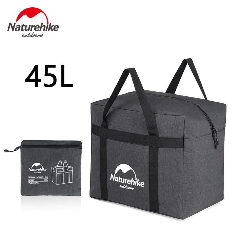 Naturehike Storage Bag 45L 100L Large Capacity Camping Sundries Organizer Portable Outdoor Gear Storage Bag Foldable Travel Bag 45L - Black