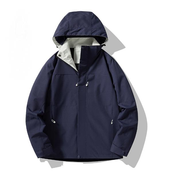 Spring and Autumn Outdoor Men's and Women's Windproof and Waterproof Mountaineering Detachable Stormtrooper Hooded Couple Jacket