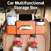 Car Backseat Organizer Multifunction Leather Interior Storage Bag Hanging Seat Back Tissue Water Cup Holder Auto Accessories