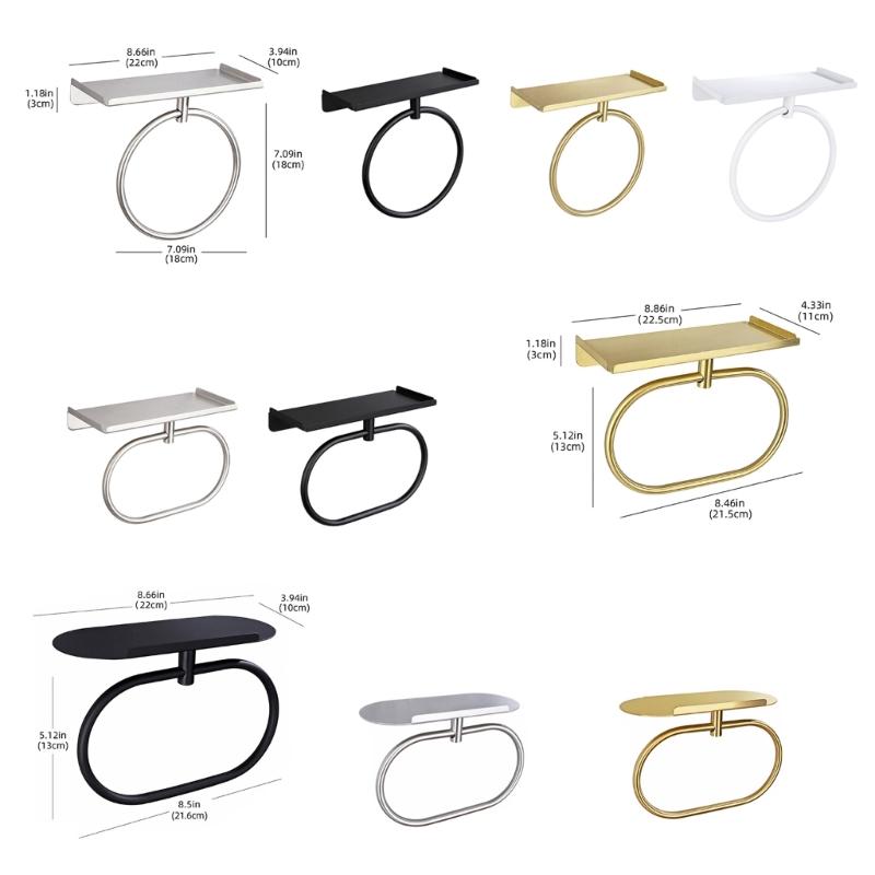 Elegant Brushed Towel Holder Rack For Small Space 180 Degrees Rotate Function 304 Stainless Steel