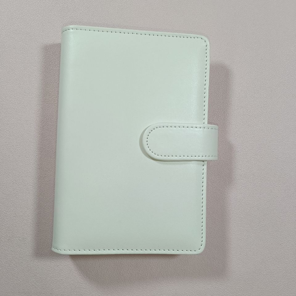 A4 A5 A6 Budget Binder File Holder Loose Leaf PU Leather Notebook Budget Binder with Prong Rings for Students Journal Business