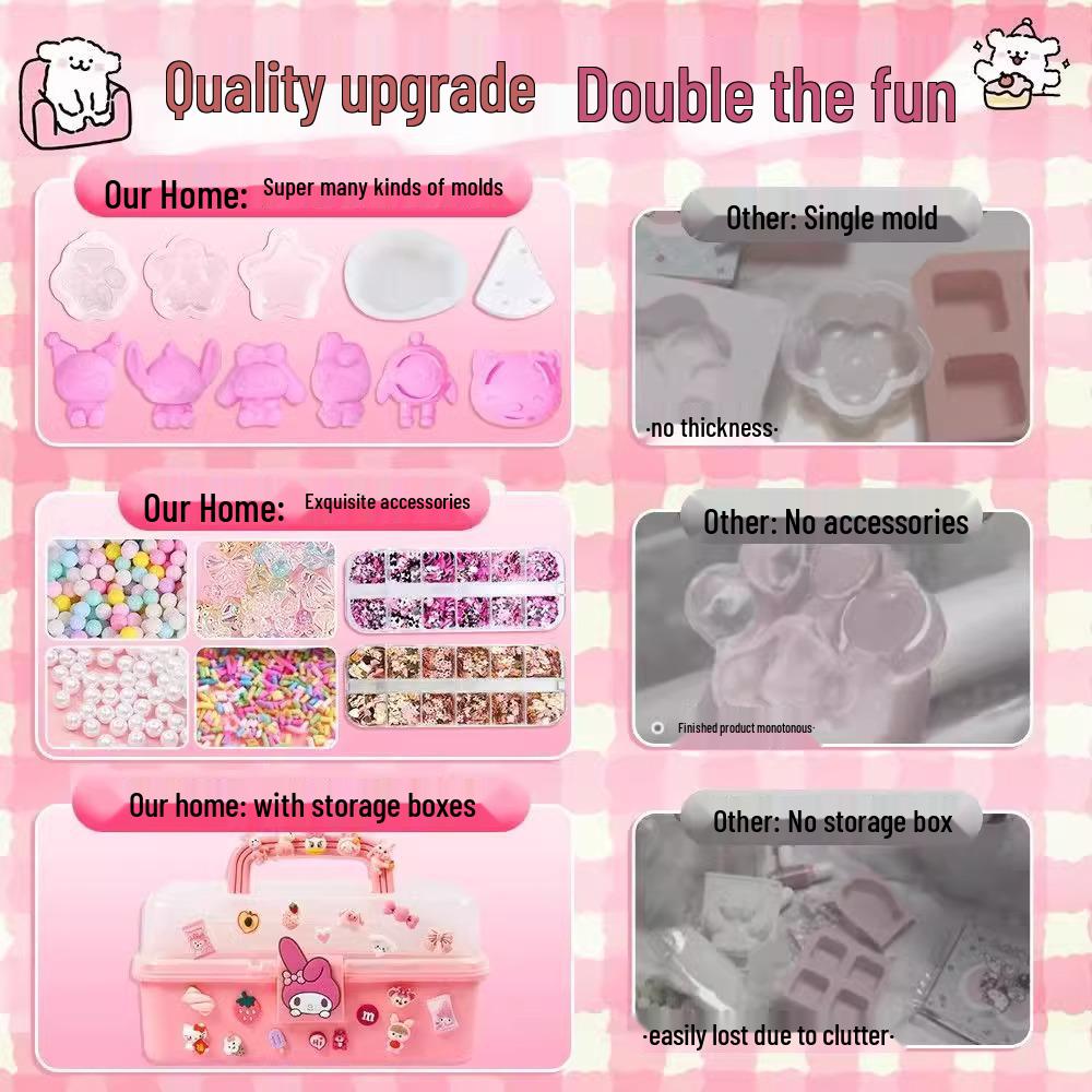 DIY Squishy Kit: Food-Grade Silicone AB Glue for Kids' Handmade Toys