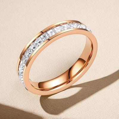 High-End Sternenhimmel Titanstahlring für Damen – Langlebiges, koreanisch inspiriertes Luxusdesign