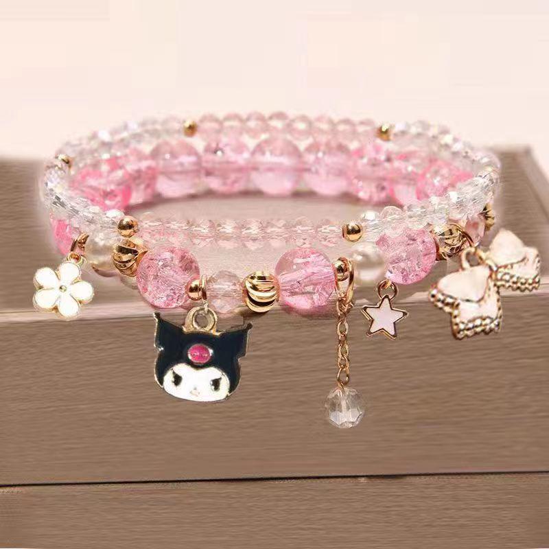 Cinnamoroll Princess Crystal Beaded Bracelet for Girls