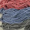 Cotton rope Yarn 100M 5mm Colorful eight Strand Cotton Rope DIY Colorful two-color cotton rope 0.5cm width