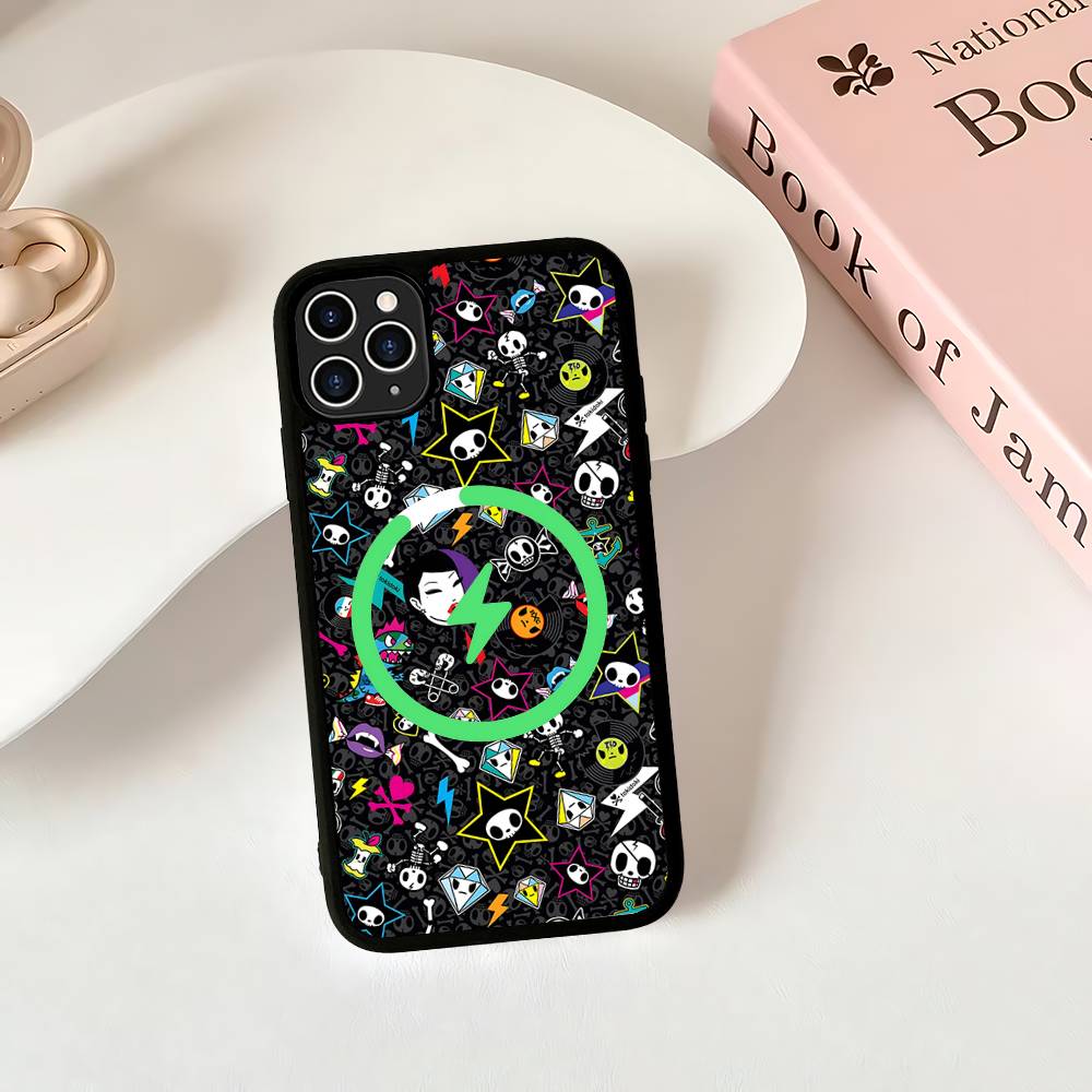 Character T-tokidoki For Magsafe Magnetic Phone Case Wireless PC+TPU For IPhone 11 12 13 14 15 16 17 Pro Max Plus