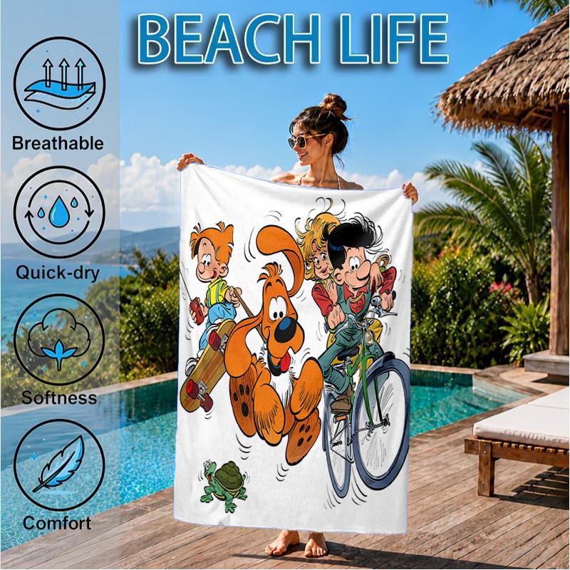 Dog Boule Beach Towel, Microfiber Beach Towel, Perfect For Pool, Beach, Travel, Home Decor Beach Party Fan Gifts