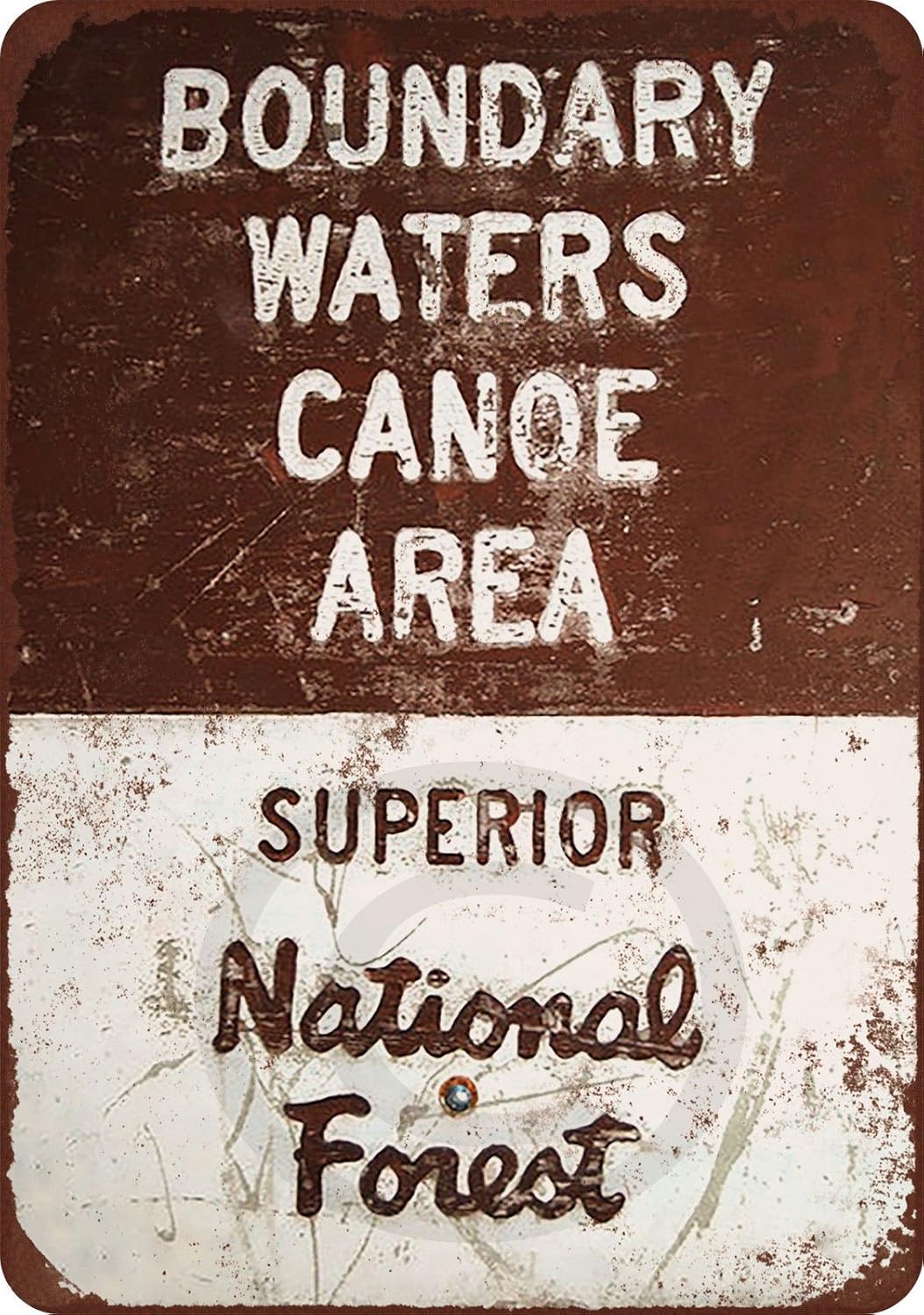 Boundary Waters Canoe Area Reproduction Metal Sign 20x30cm(7.8x11.8inch)