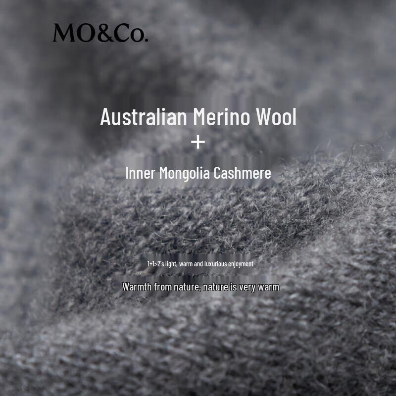 MO&Co. 2024 Autumn Merino Wool & Cashmere Beaded Knitted Cardigan