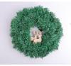 Christmas Pine Needle Reindeer Wreath with Colored Balls and Bow – Wooden Door Hanging Ornament