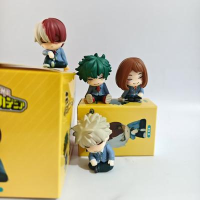 4 peças/conjunto My Hero Academia Fofo Dormindo Figuras de Ação de PVC Brinquedos