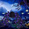 Halloween Riesige Leuchtende Flauschige Schwarze Spinne Lila LED Batteriebetrieben 8 Modi Spinnenlichter Für Innen Außen Veranda Dekor