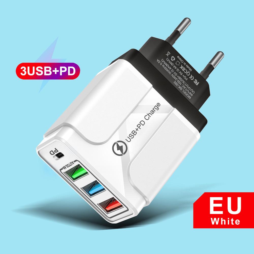 PD33W QC3.0 GaN Multi-Port Fast Charger, 9V/12V European Standard