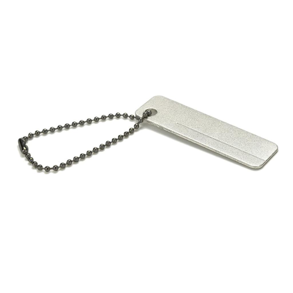 Fishing Hook Sharpening Stone Portable Grinding Tool Fine Medium Grit Fishing Hook Sharpener Diamond File with Keychain