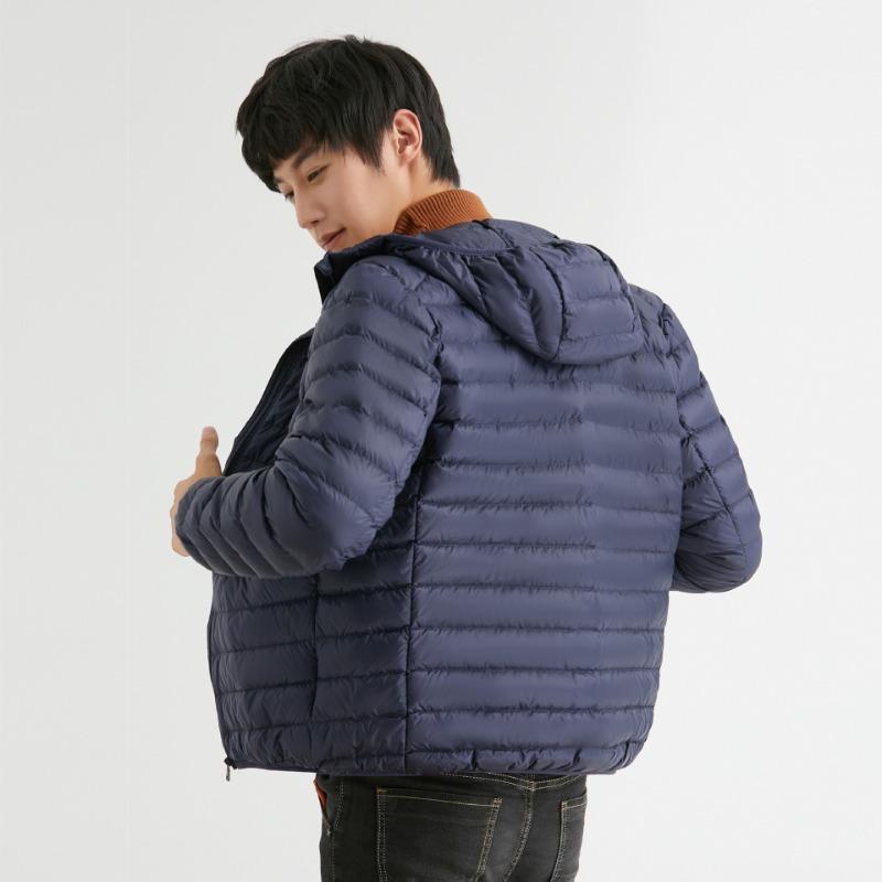 Bitter Winter Siyu Men's 90 Fleece Solid Color Light Down Jacket Men's Hooded Hooded Winter Jacket Plus Size Men's Clothing