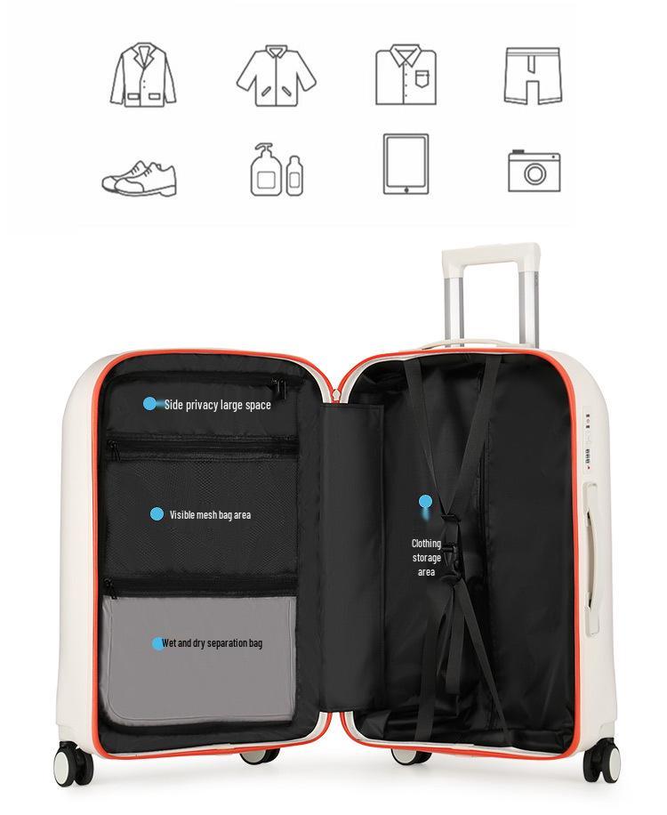 2025 Model Sturdy Trolley Case - Large Capacity with Combo Lock for Men, Women, and Students
