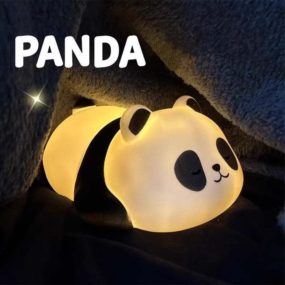 Yeni Panda LED Gece Lambası Oturma Odası Sevimli Panda Plastik Lamba Yatak Başucu Dekorasyonu Yaratıcı Çocuk Gece Lambası Doğum Günü Hediyesi Dekorasyon