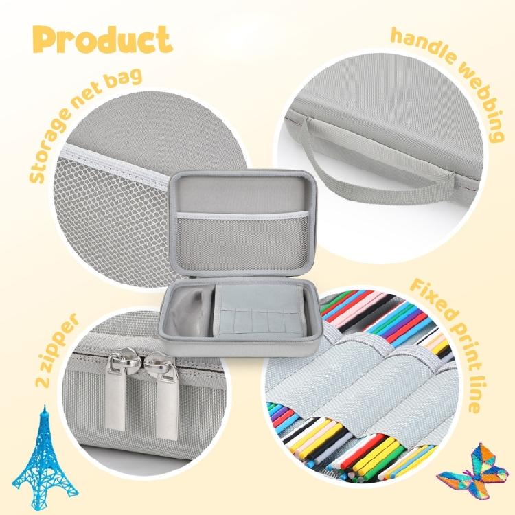 Multifunctional 3D Pen Accessories Case With Impact Resistant Shell And Quick Clean Surfaces For Home Classroom Use