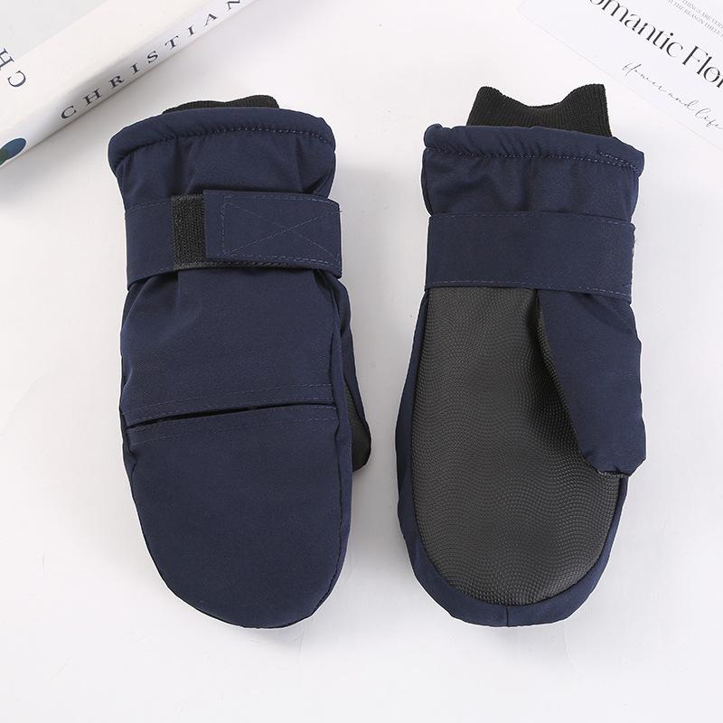 Pair of Thermal Skiing Gloves, Fleece Lined, High Cuff for Cold Weather Mountaineering