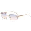 Protective Glasses 3pcs Fashion Rimless Polygon Sunglasses Women Metal Frame Sun Glasses Vintage Irregular Legs Eyewear Ladies