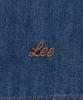 LEE Women'S Crop Denim Short Sleeve Shirt Indigo Medium