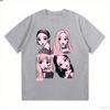 2025 New Korean Kpop BP Pink Girls Graphic Harajuku T Shirts Loose and Comfortable Heavy Cotton Tee Women's Fashion Casual Top