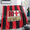 1pc AC Milan Print Flannel Blanket, High quality Comfortable for All Seasons, Home Decor, Warmth and Comfort, Perfect for Christmas Gifts05