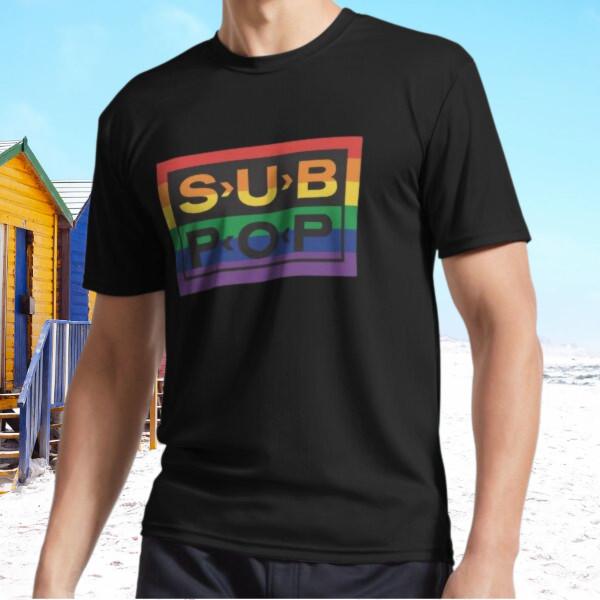 

New subpop rainbow classic Active T-Shirt Funny Size S - 5XL S