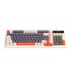 98 Key Wired Mechanical Keyboard with Three Color Keycaps RGB Backlit Portable for Gaming Office